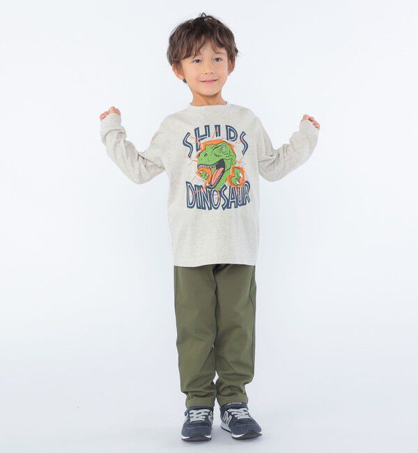 SHIPS KIDS「SHIPS KIDS:100～130cm / 恐竜 プリント 長袖 TEE」|Tシャツ・カットソー|