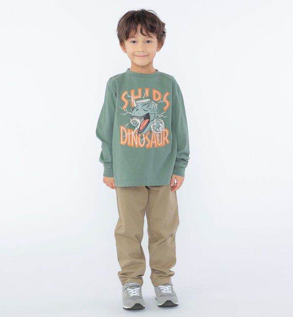 SHIPS KIDS「SHIPS KIDS:100～130cm / 恐竜 プリント 長袖 TEE」|Tシャツ・カットソー|