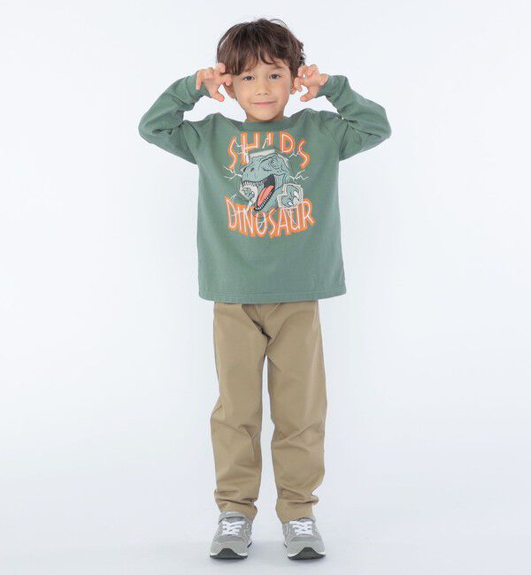 SHIPS KIDS「SHIPS KIDS:100～130cm / 恐竜 プリント 長袖 TEE」|Tシャツ・カットソー|