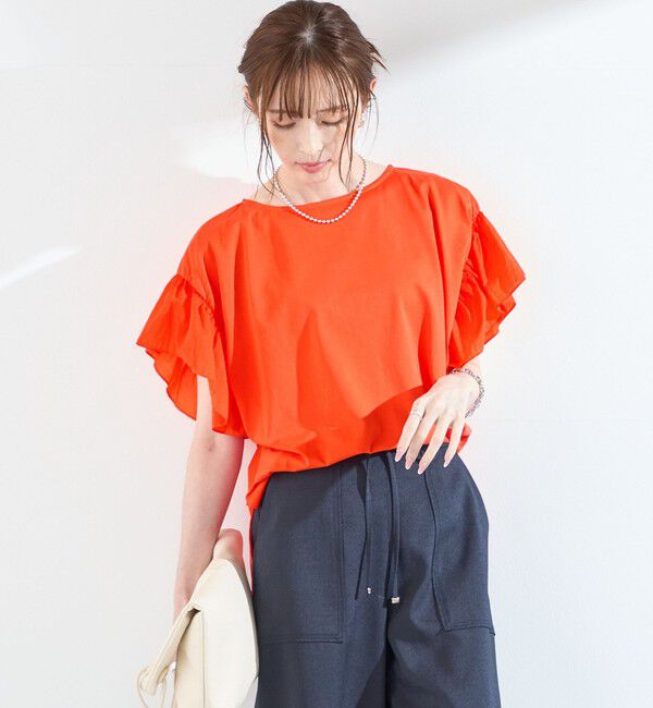 SHIPS Colors 「【WEB限定】SHIPS Colors:〈手洗い可能〉シルケット 天竺 オーバー トップス◇」|Tシャツ・カットソー|