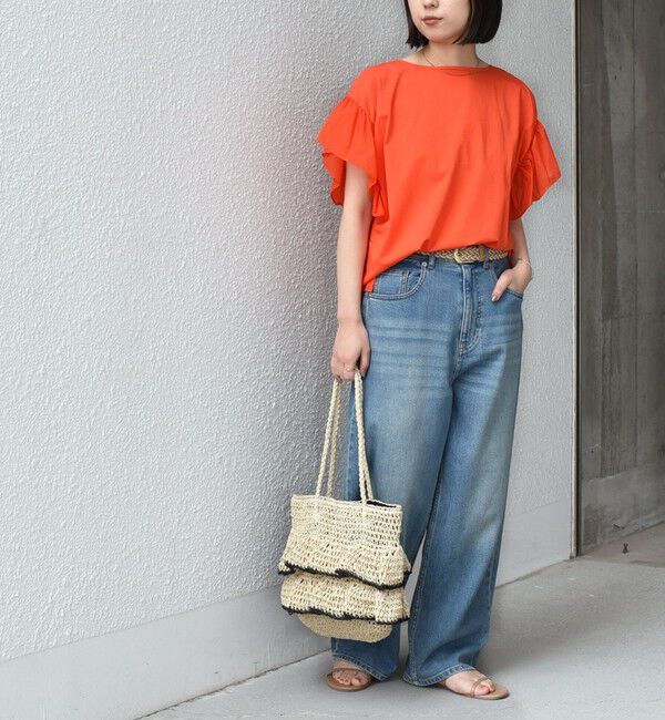 SHIPS Colors 「【WEB限定】SHIPS Colors:〈手洗い可能〉シルケット 天竺 オーバー トップス◇」|Tシャツ・カットソー|