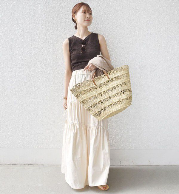 SHIPS for women「《一部予約》〈手洗い可能〉ラメ 2WAY ノースリーブ プルオーバー」|タンクトップ|