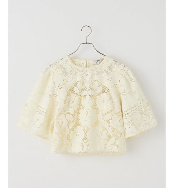 IENA LA BOUCLE「SEA NEW YORK/シー ニューヨーク ARIANNA LACE SSLV TOP RS26-059」|シャツ・ブラウス|