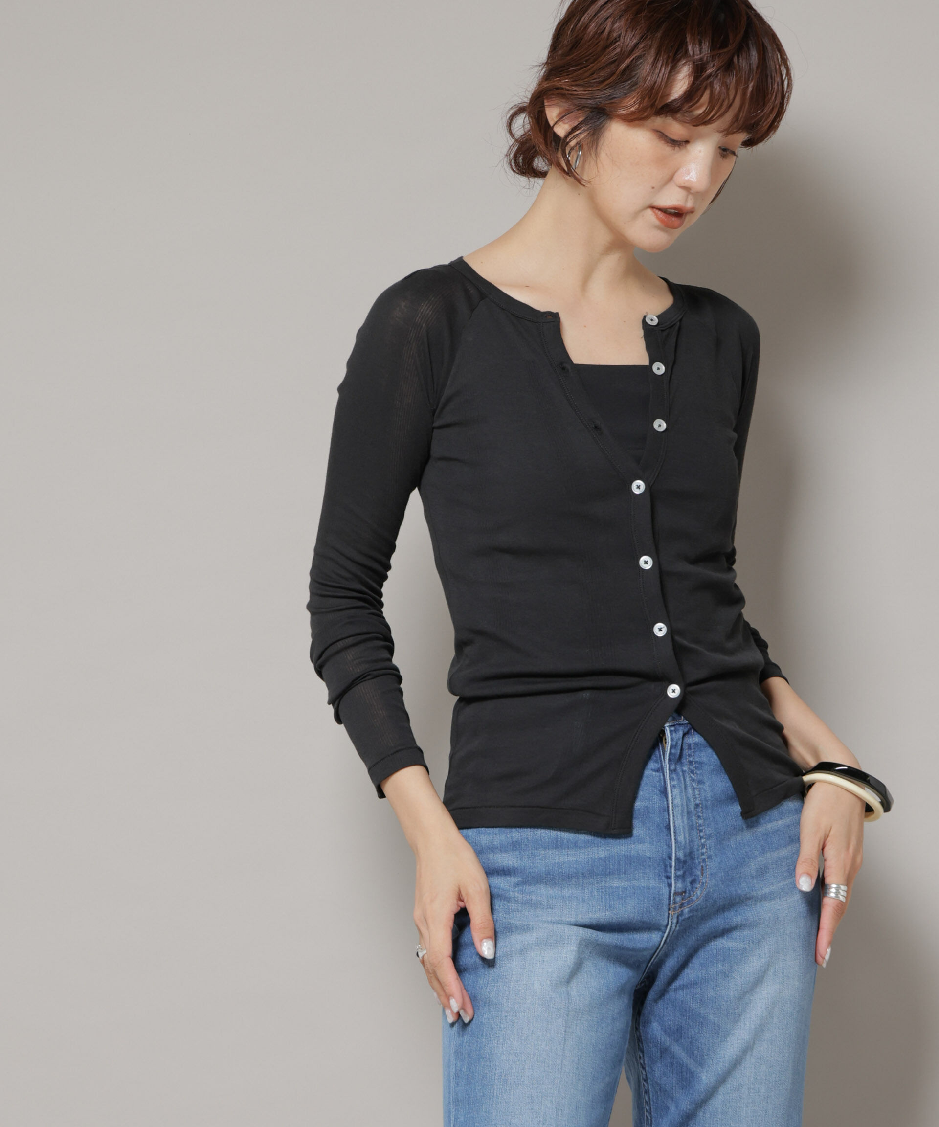 nano･universe「Robert P. Miller/Light Prib Cardigan」|Tシャツ・カットソー|
