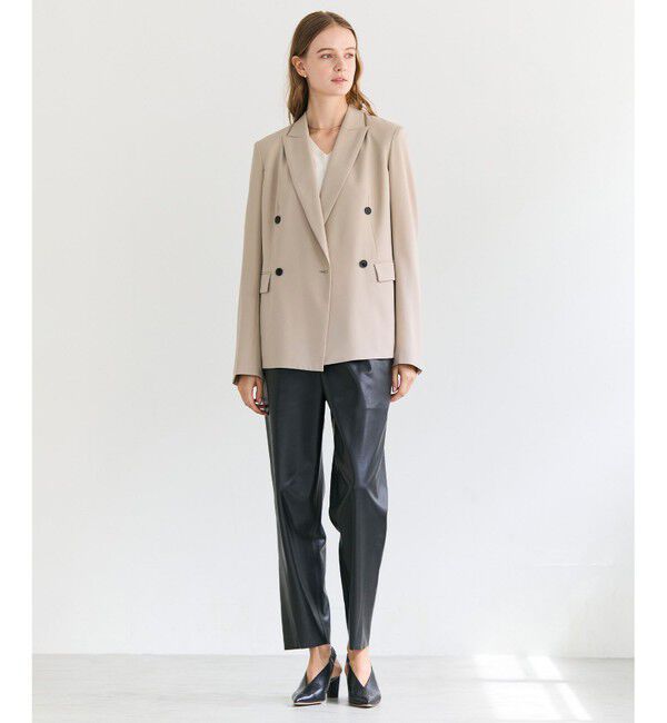 BEIGE,「CHLOR / ウールシルクツイルドッキングVネックニット」|ニット・セーター|