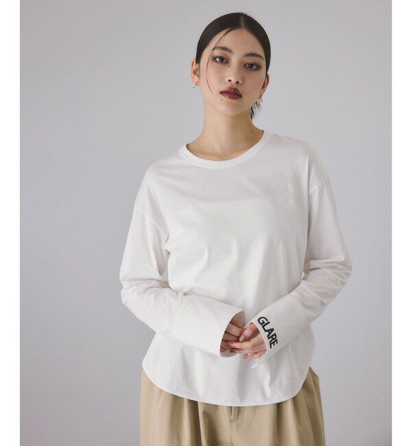 ADAM ET ROPE'「シャツカフスロングスリーブTシャツ」|Tシャツ・カットソー|