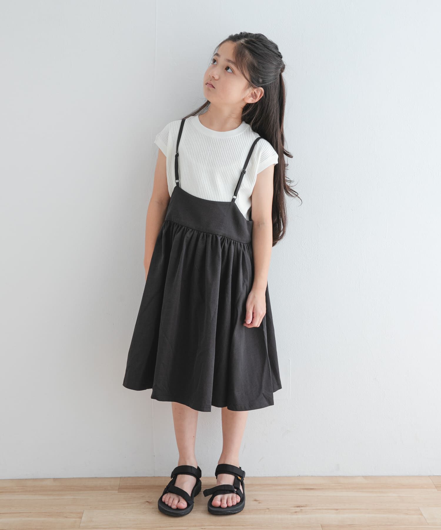 URBAN RESEARCH DOORS「キャミソールジャンパースカート(KIDS)」|ワンピース|ブラック