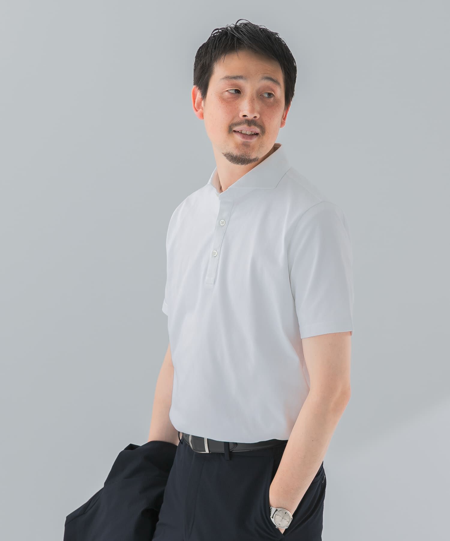 URBAN RESEARCH DOORS「『吸水速乾』LIFE STYLE TAILOR　カッタウェイ半袖プルオーバー」|シャツ・ブラウス|
