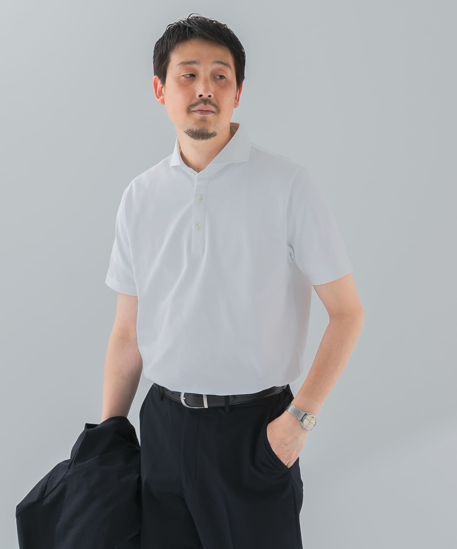 URBAN RESEARCH DOORS「『吸水速乾』LIFE STYLE TAILOR　カッタウェイ半袖プルオーバー」|シャツ・ブラウス|
