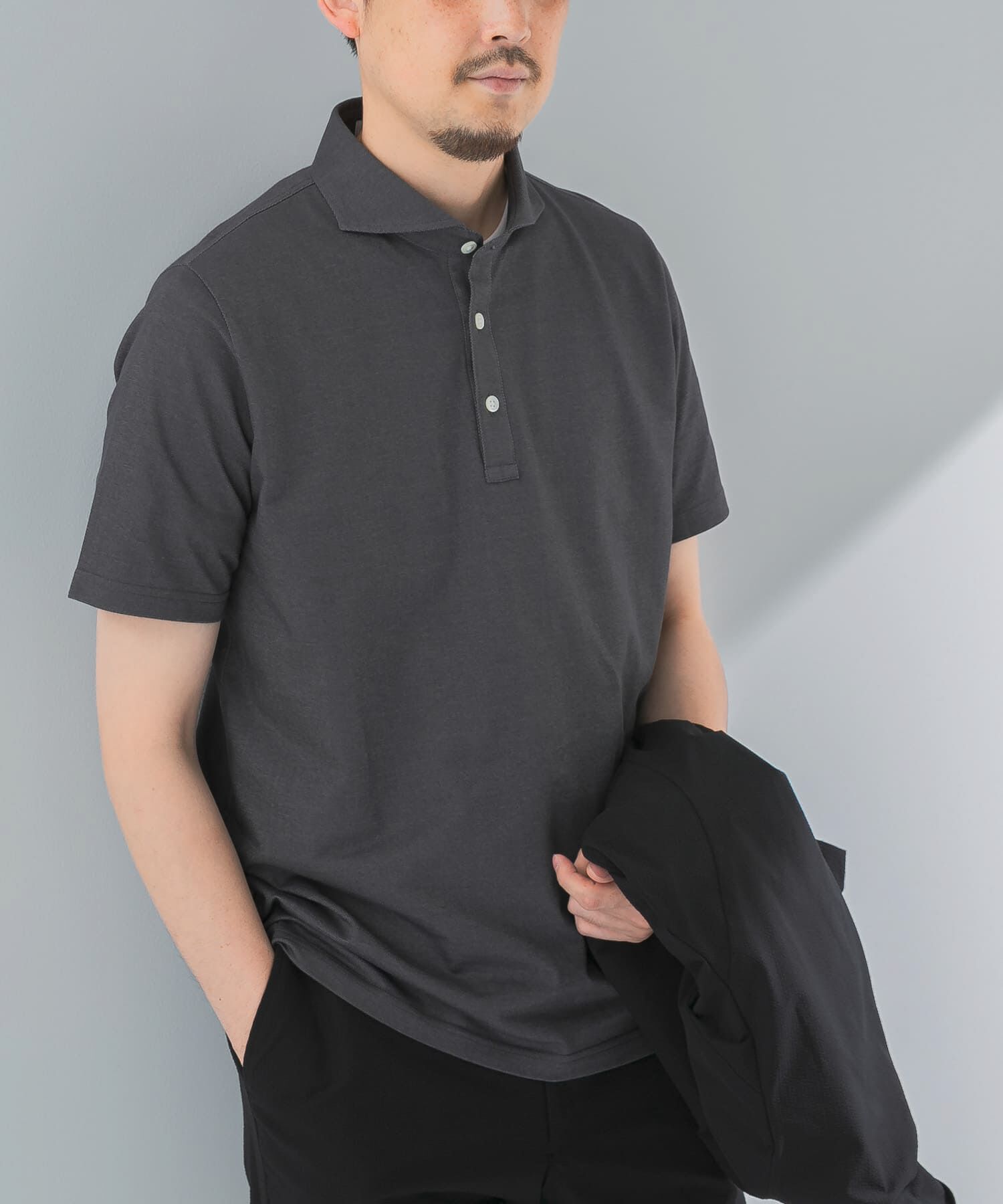 URBAN RESEARCH DOORS「『吸水速乾』LIFE STYLE TAILOR　カッタウェイ半袖プルオーバー」|シャツ・ブラウス|