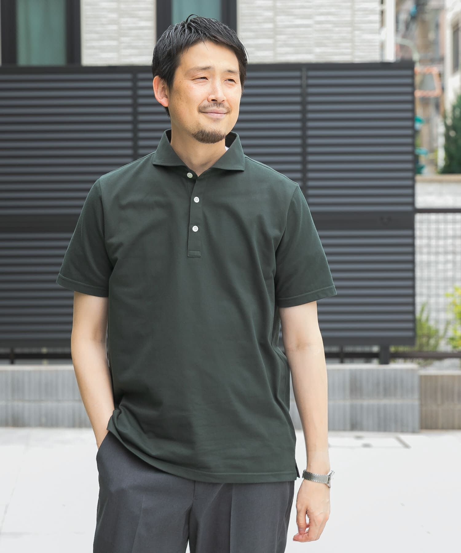 URBAN RESEARCH DOORS「『吸水速乾』LIFE STYLE TAILOR　カッタウェイ半袖プルオーバー」|シャツ・ブラウス|