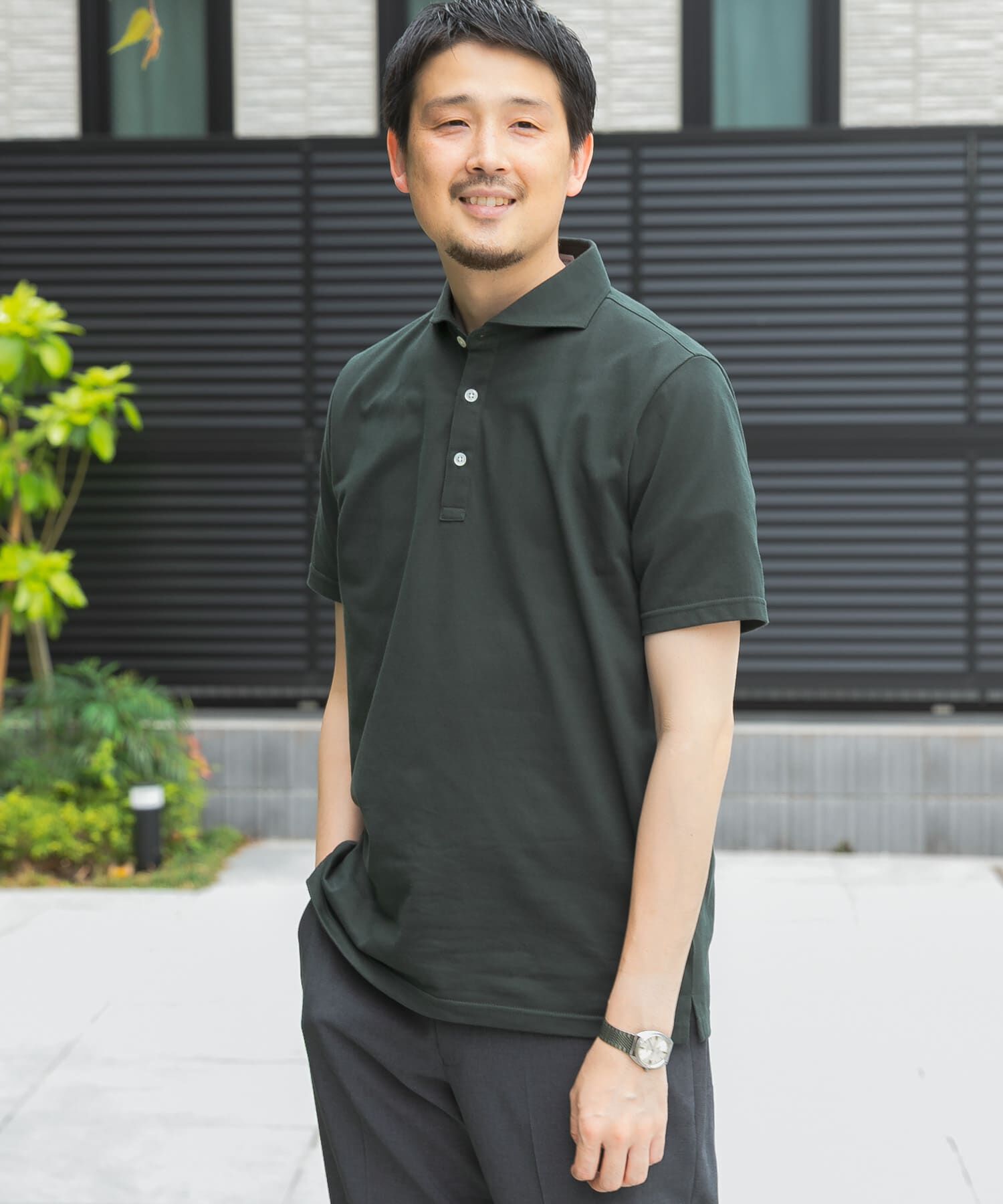 URBAN RESEARCH DOORS「『吸水速乾』LIFE STYLE TAILOR　カッタウェイ半袖プルオーバー」|シャツ・ブラウス|