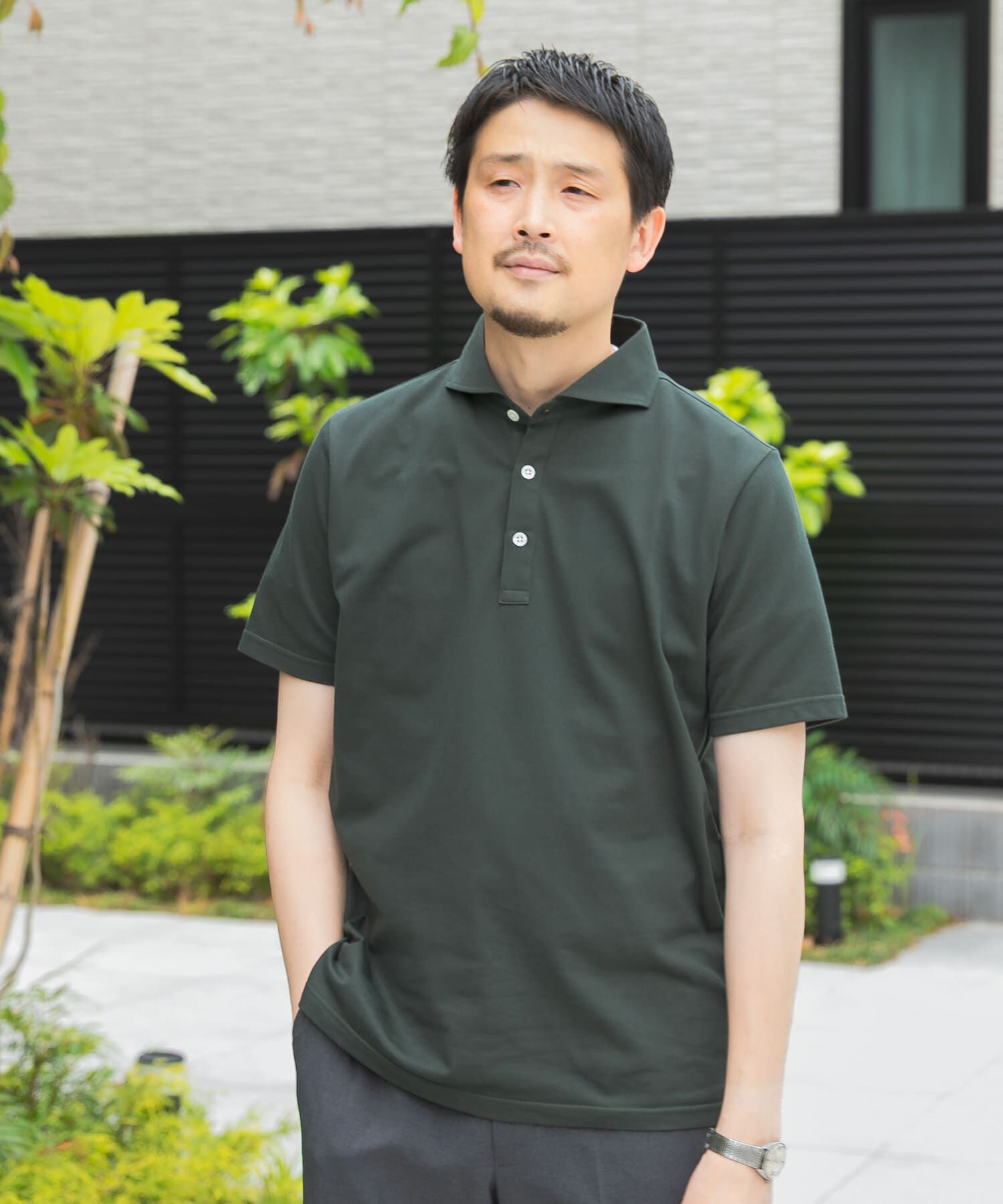 URBAN RESEARCH DOORS「『吸水速乾』LIFE STYLE TAILOR　カッタウェイ半袖プルオーバー」|シャツ・ブラウス|