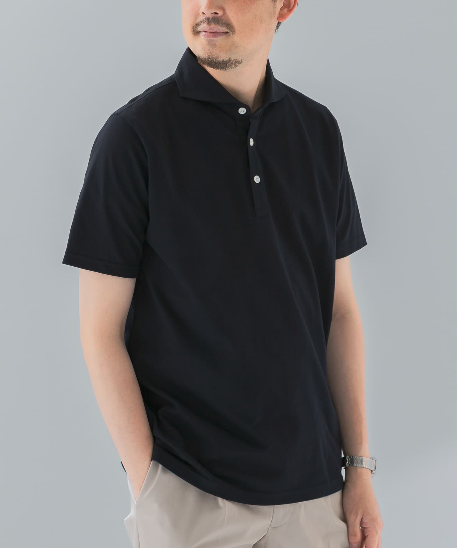 URBAN RESEARCH DOORS「『吸水速乾』LIFE STYLE TAILOR　カッタウェイ半袖プルオーバー」|シャツ・ブラウス|