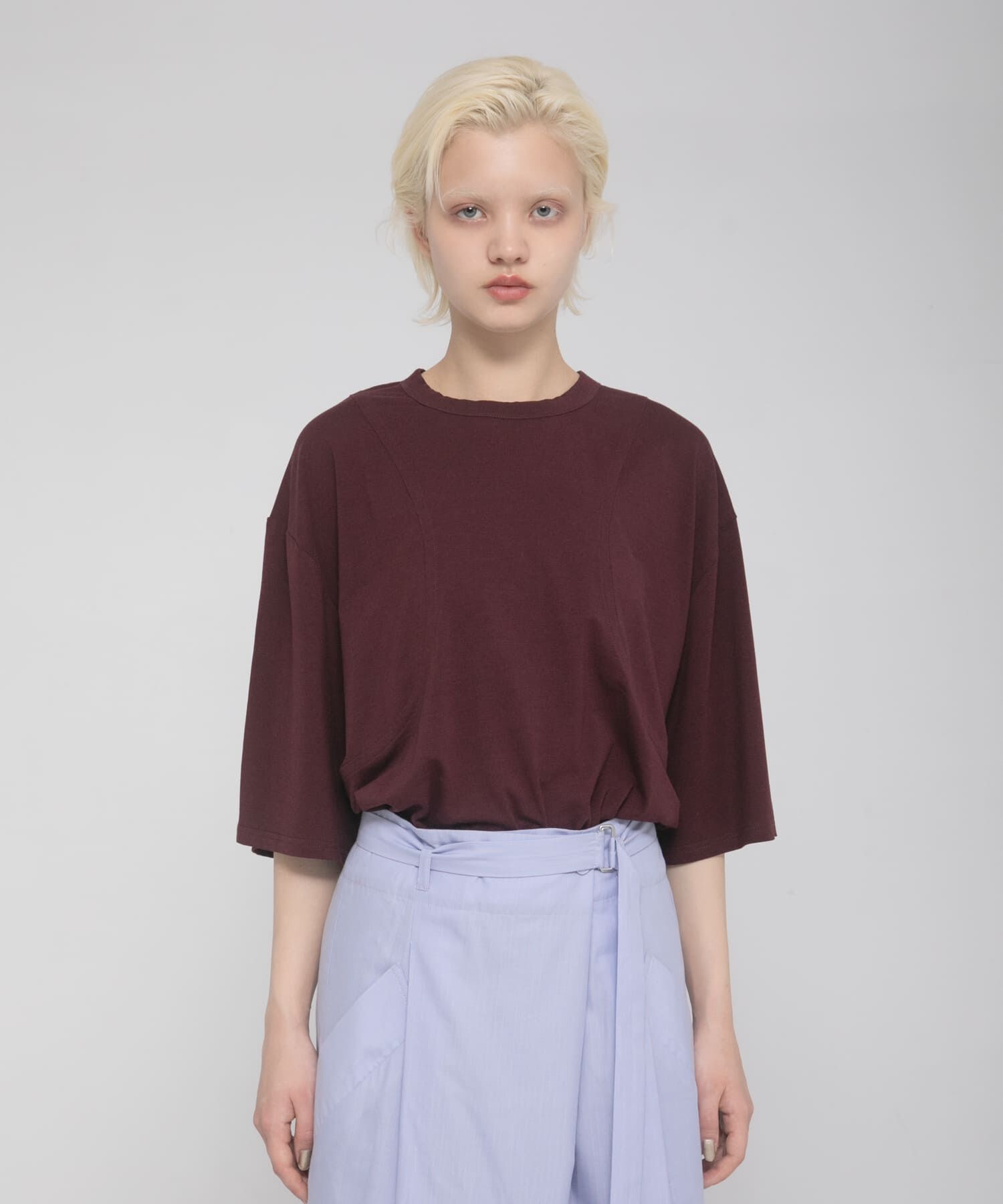 LAATO「shirring over tee」|Tシャツ・カットソー|ブラウン