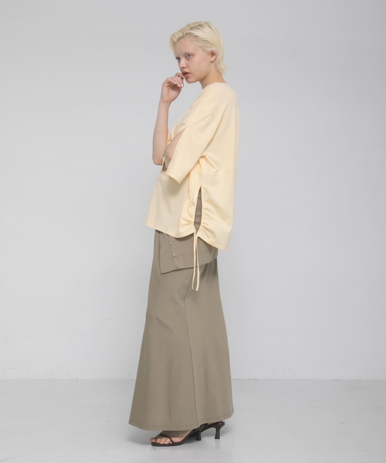 LAATO「shirring over tee」|Tシャツ・カットソー|