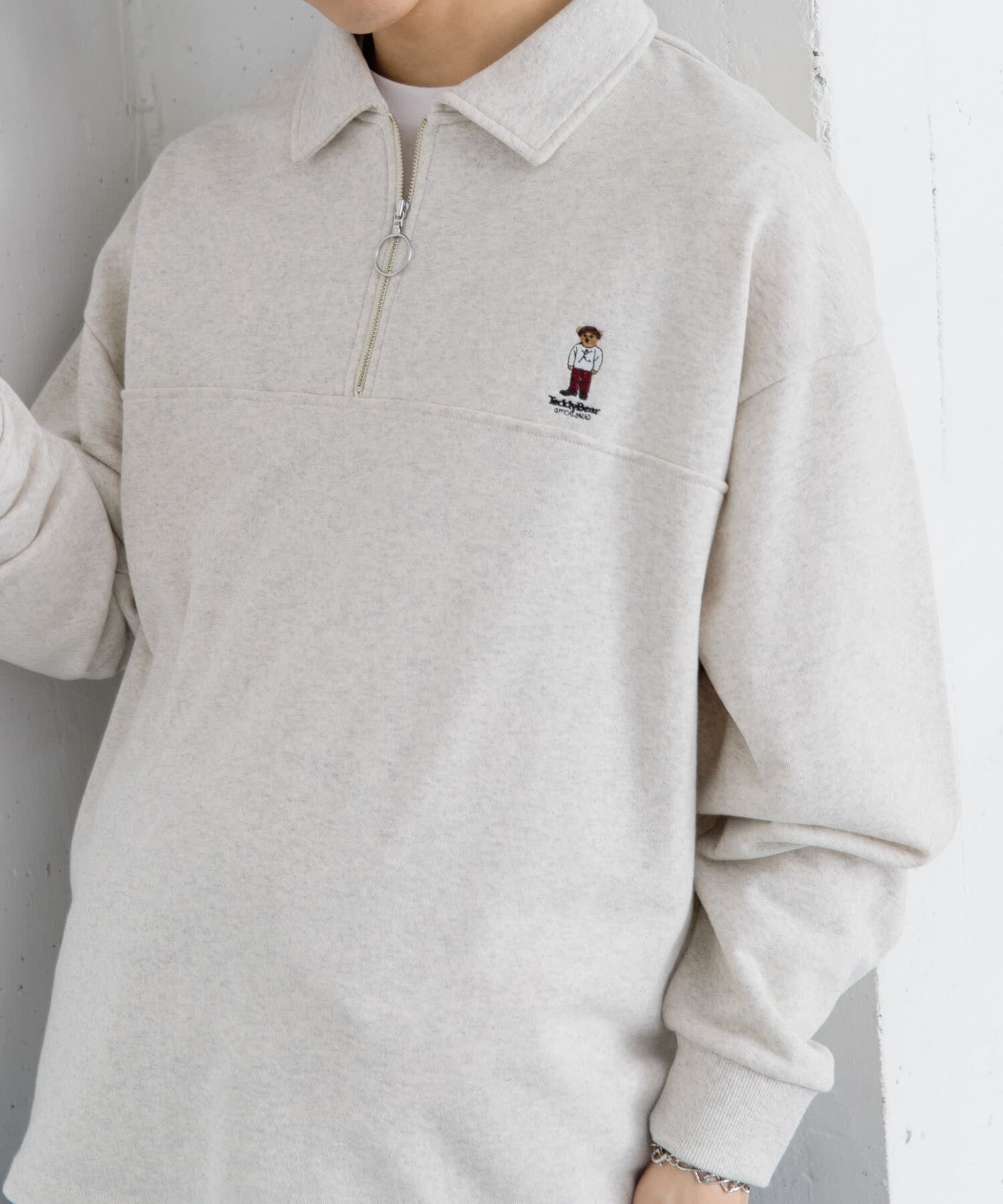 SENSE OF PLACE by URBAN RESEARCH「『別注』『ユニセックス』TeddyBear&times;SOP　テディベアハーフZIPスウェット」|スウェット・ジャージ|