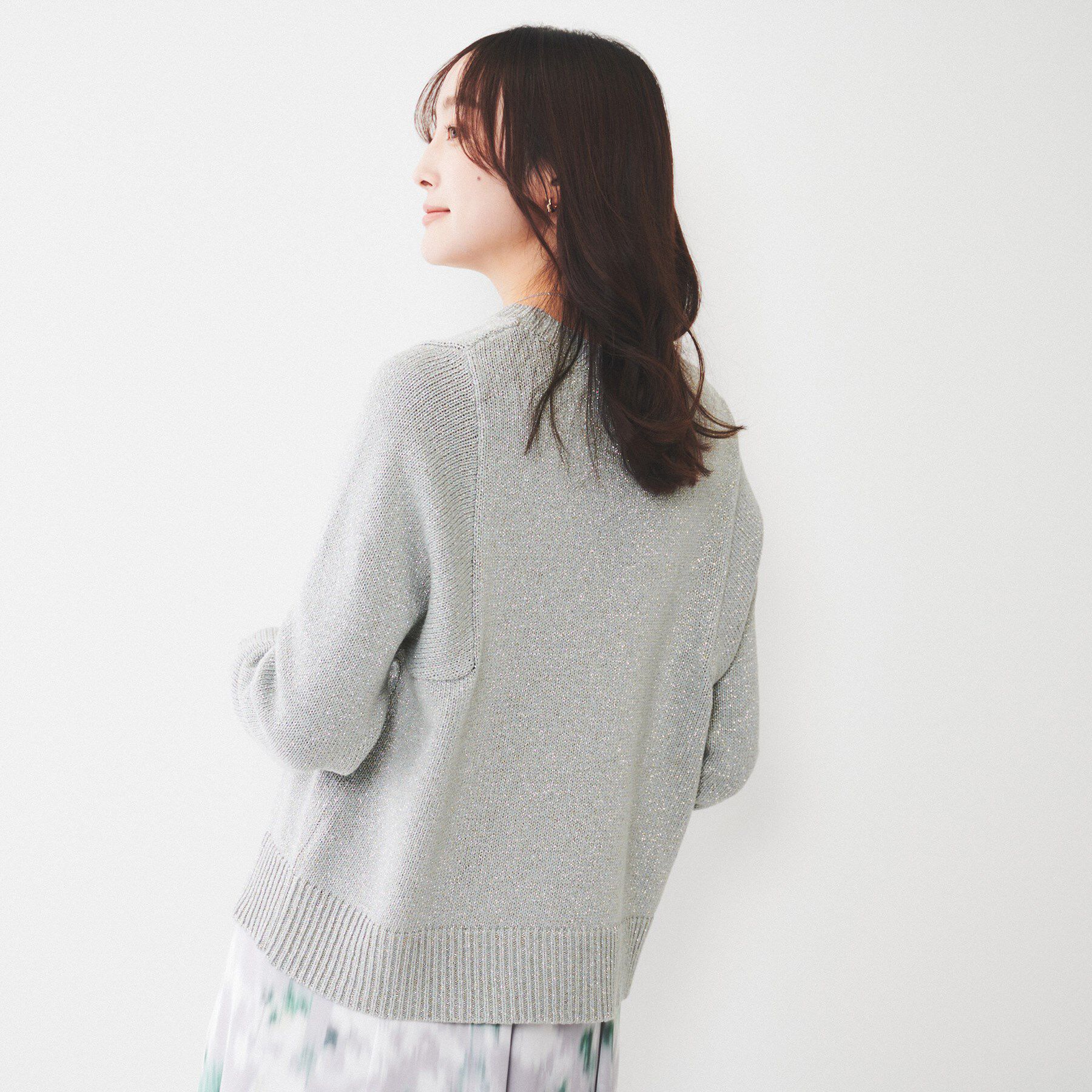 UNTITLED「【ゆったり/洗える】ラメ入りローゲージニット」|ニット・セーター|