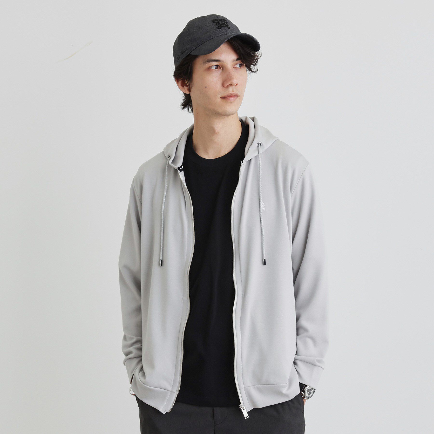TAKEO KIKUCHI「【LIMITED】ダンボール ジップアップ パーカ」|パーカー|