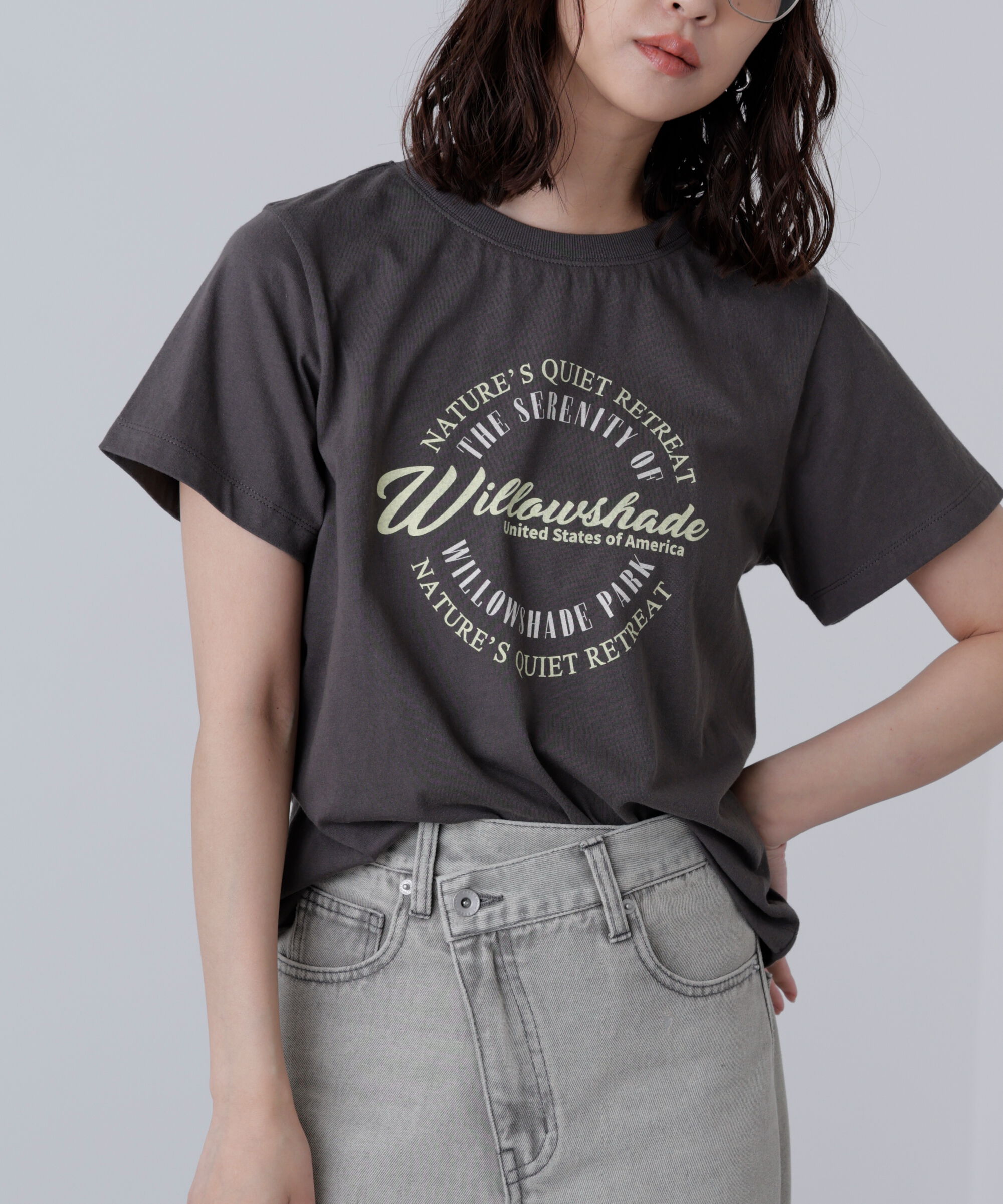  「サークルロゴプリントTシャツ」|Tシャツ・カットソー|