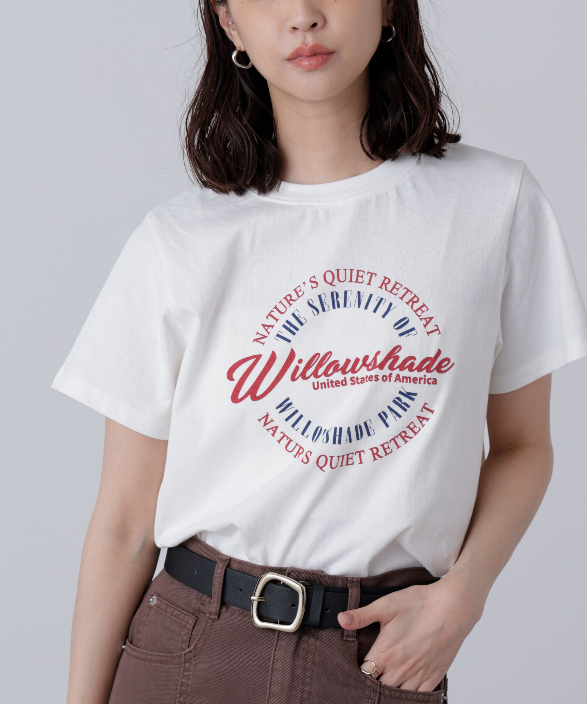  「サークルロゴプリントTシャツ」|Tシャツ・カットソー|