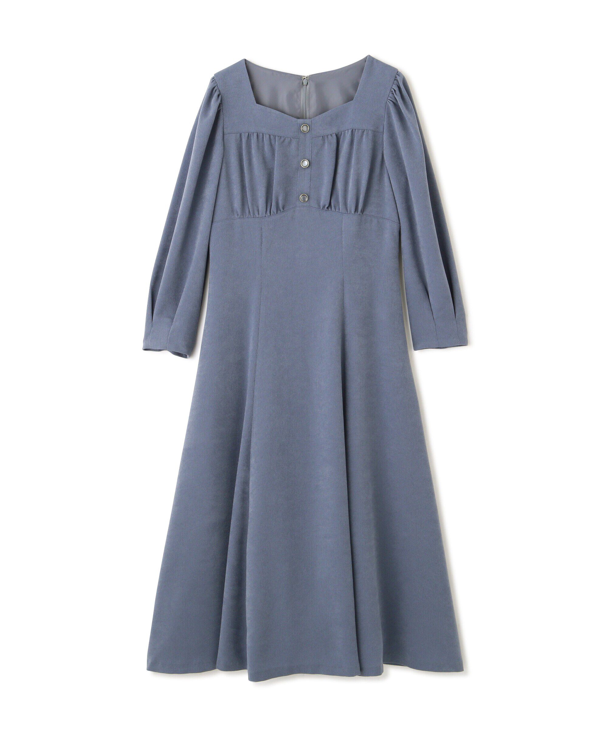 PROPORTION BODY DRESSING「起毛サテンフロント釦フレアーワンピース」|ワンピース|