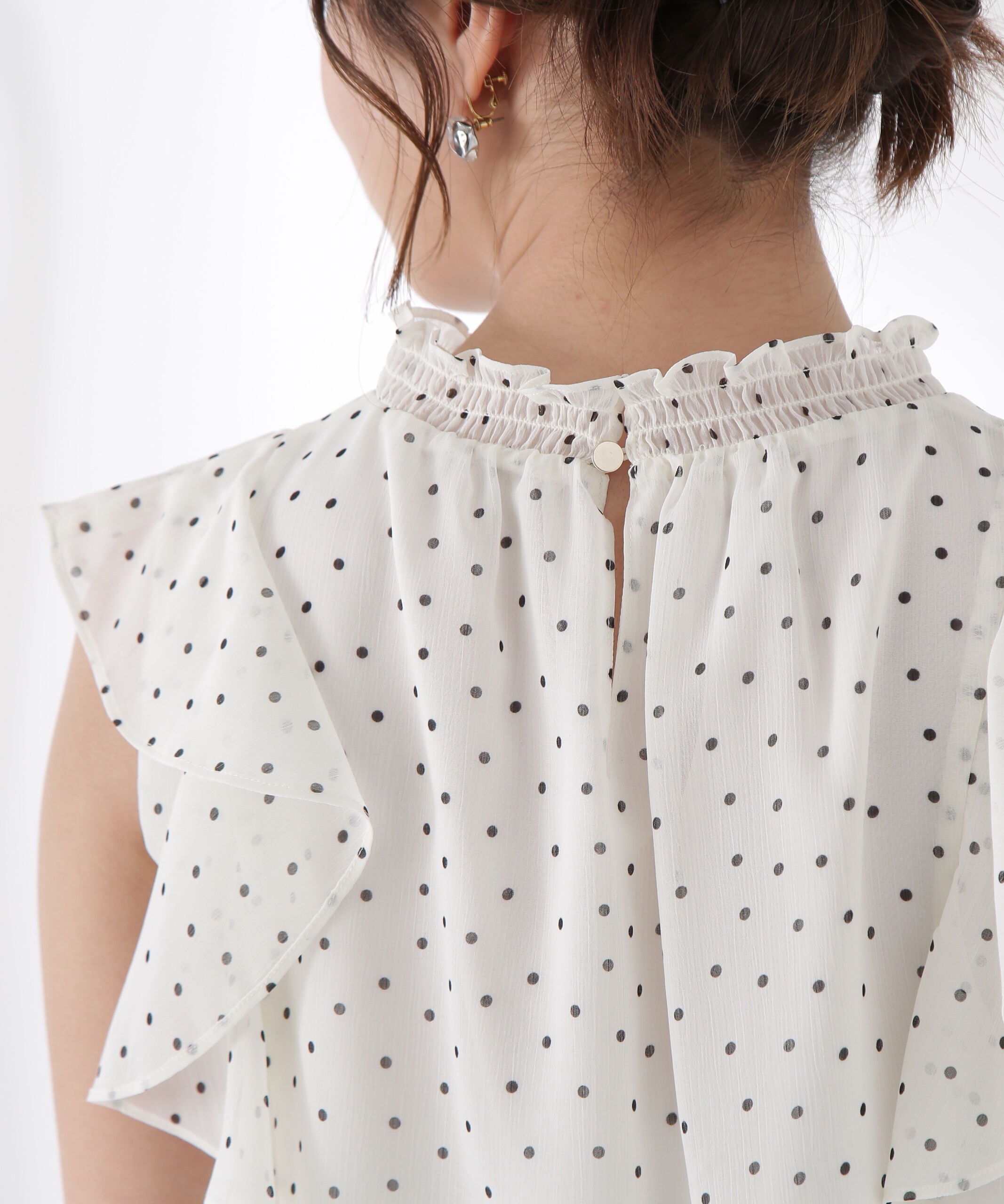 PROPORTION BODY DRESSING「ドット柄半袖ブラウス」|シャツ・ブラウス|