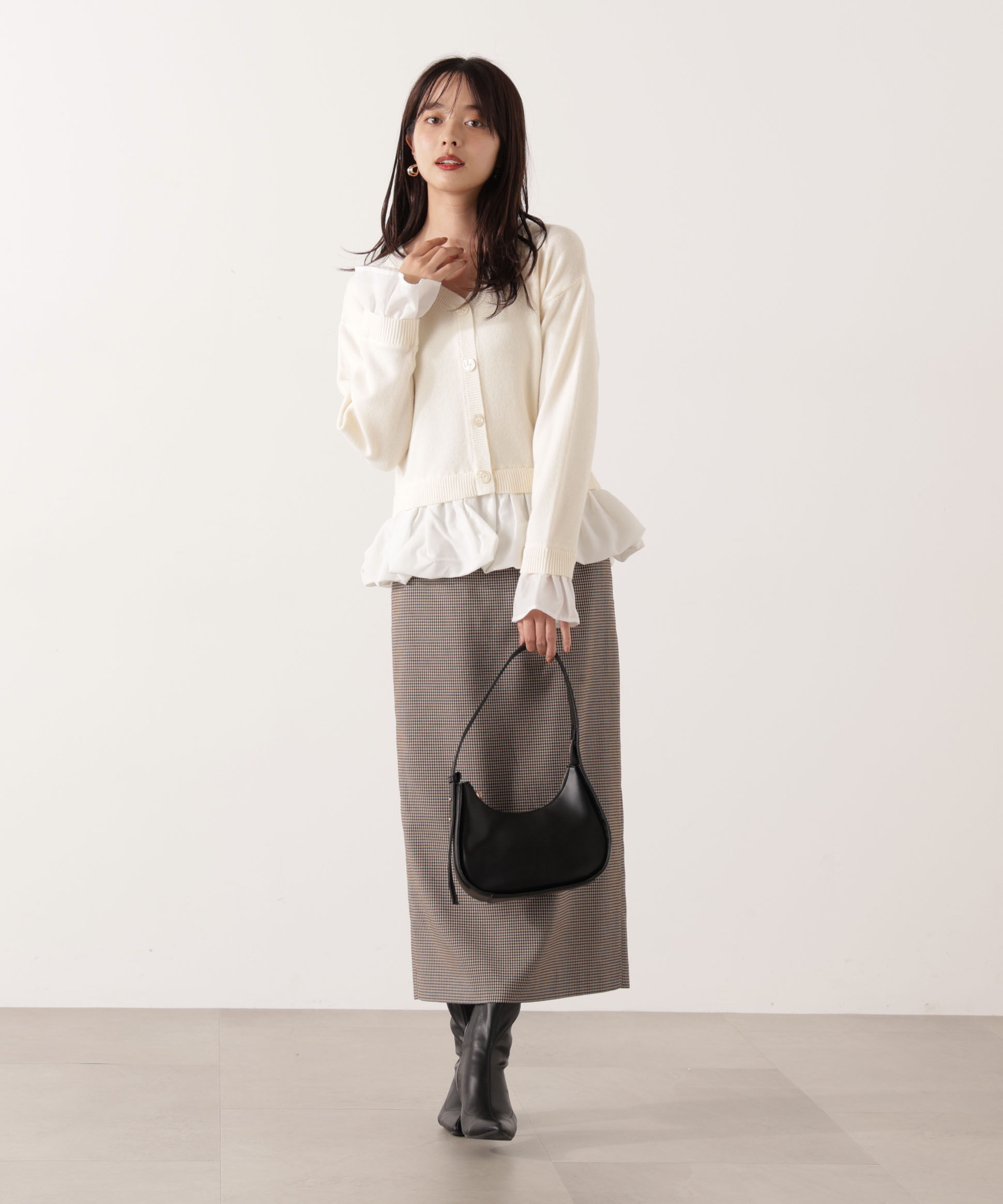 PROPORTION BODY DRESSING「＜ウォッシャブル＞バルーンペプラムニット 25AW」|ニット・セーター|