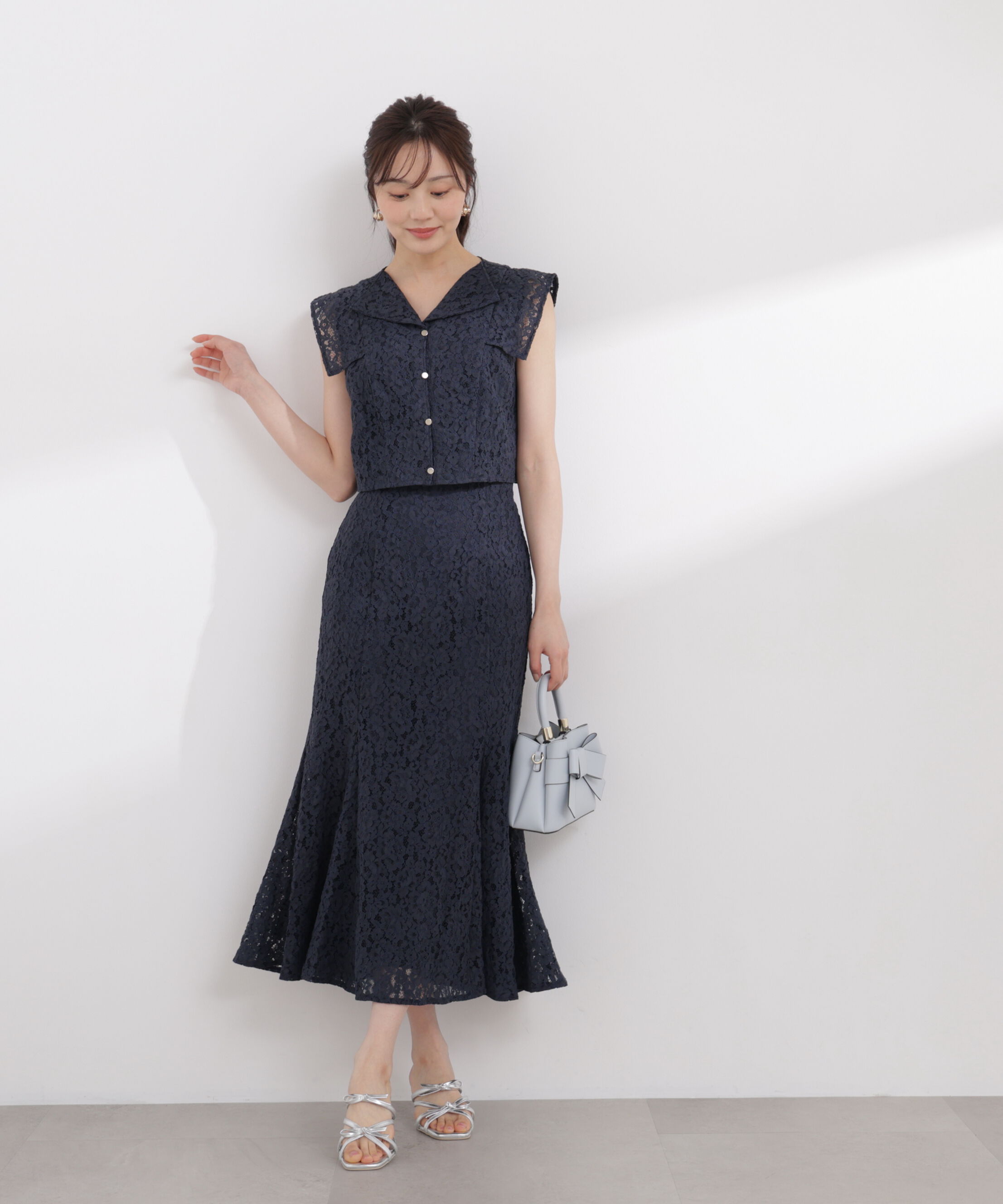 PROPORTION BODY DRESSING「衿付きレースブラウス 26SS」|シャツ・ブラウス|