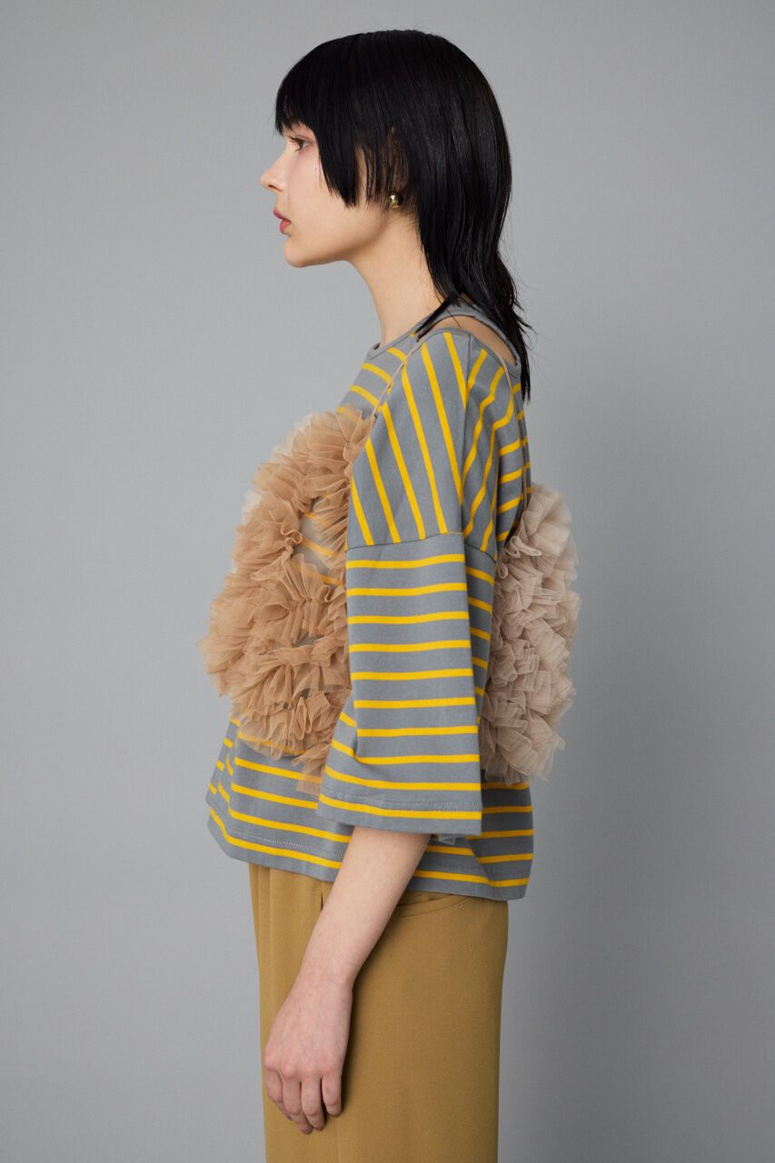 HeRIN.CYE「Bi color many frill bustier」|キャミソール|
