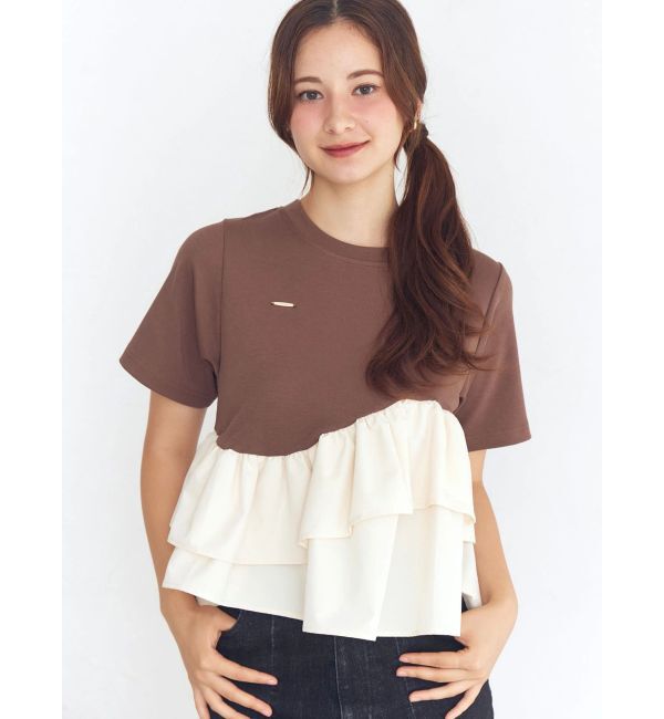 CALNAMUR「フリルヘムティアードＴシャツ」|Tシャツ・カットソー|