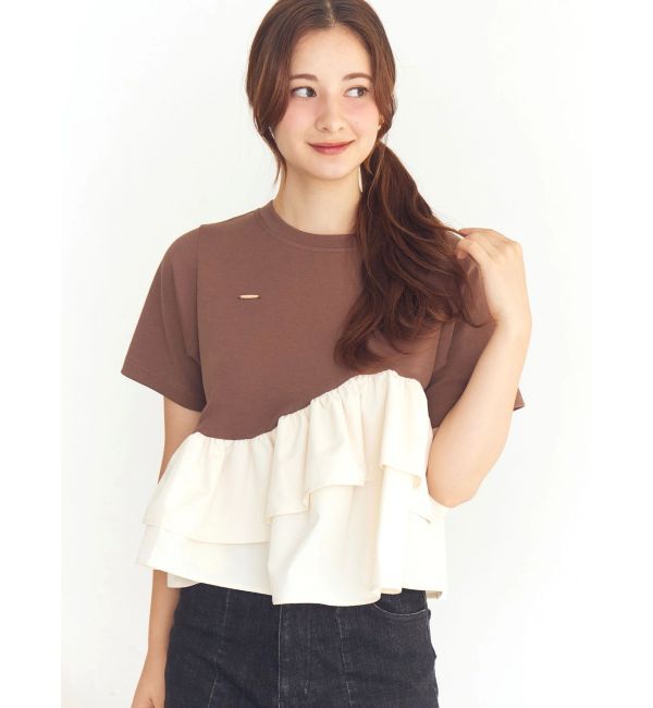 CALNAMUR「フリルヘムティアードＴシャツ」|Tシャツ・カットソー|