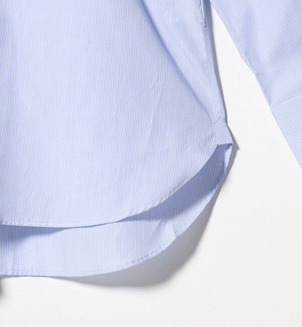 UNITED ARROWS「ALBINI ピンストライプ ラウンド レギュラーカラーシャツ」|シャツ・ブラウス|