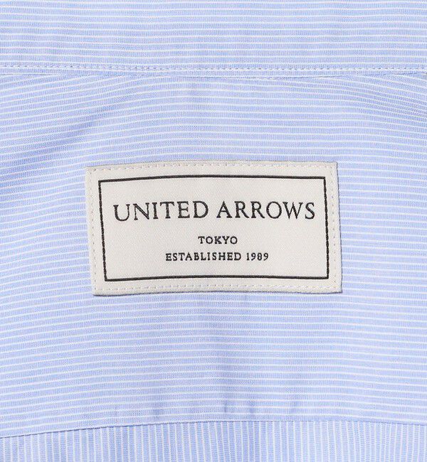 UNITED ARROWS「ALBINI ピンストライプ ラウンド レギュラーカラーシャツ」|シャツ・ブラウス|
