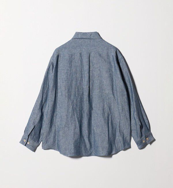 UNITED ARROWS「＜District＞リネン オックスフォード ２ポケット レギュラーカラーシャツ」|カーディガン|