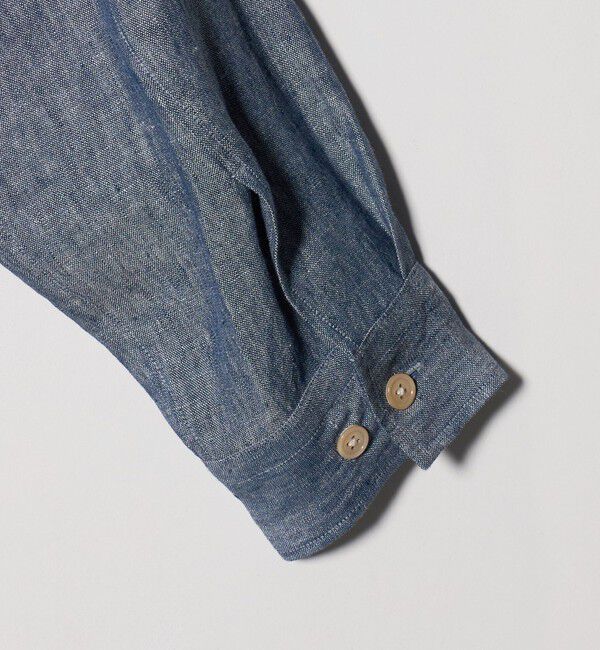 UNITED ARROWS「＜District＞リネン オックスフォード ２ポケット レギュラーカラーシャツ」|カーディガン|
