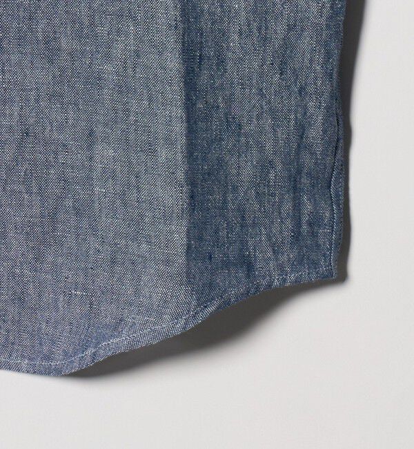 UNITED ARROWS「＜District＞リネン オックスフォード ２ポケット レギュラーカラーシャツ」|カーディガン|