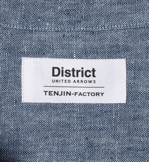 UNITED ARROWS「＜District＞リネン オックスフォード ２ポケット レギュラーカラーシャツ」|カーディガン|