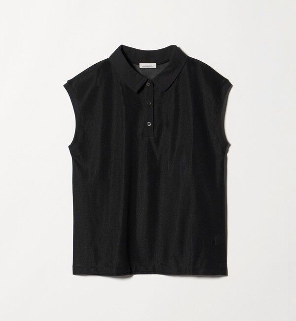 UNITED ARROWS green label relaxing「シアー メッシュ ポロカットソー」|Tシャツ・カットソー|BLACK