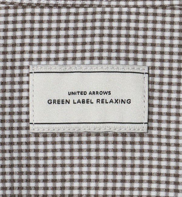 UNITED ARROWS green label relaxing「ポリエステル ラッカン ギンガムチェック スタンダード スナップ ボタンダウン 半袖 シャツ -ストレッチ・」|シャツ・ブラウス|