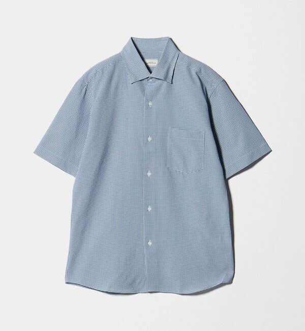 UNITED ARROWS green label relaxing「ポリエステル ラッカン ギンガムチェック スタンダード スナップ ボタンダウン 半袖 シャツ -ストレッチ・」|シャツ・ブラウス|