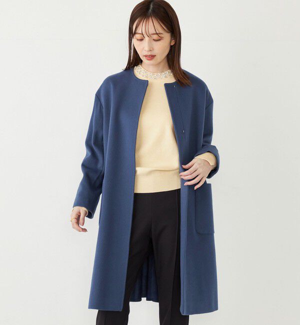 SHIPS Colors 「SHIPS Colors:〈手洗い可能〉ビジュー ネック ニット」|ニット・セーター|