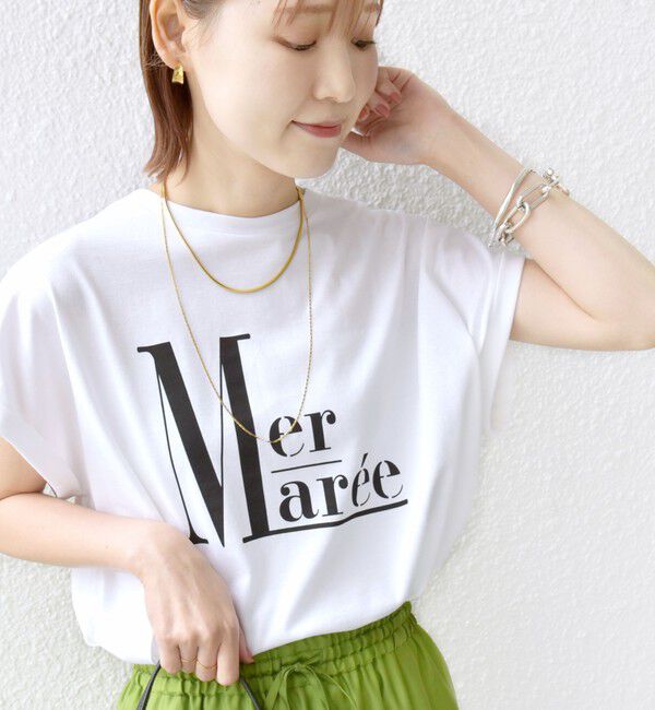 SHIPS for women「〈洗濯機可能〉プラチナ ヴェール TEE」|Tシャツ・カットソー|ストーン