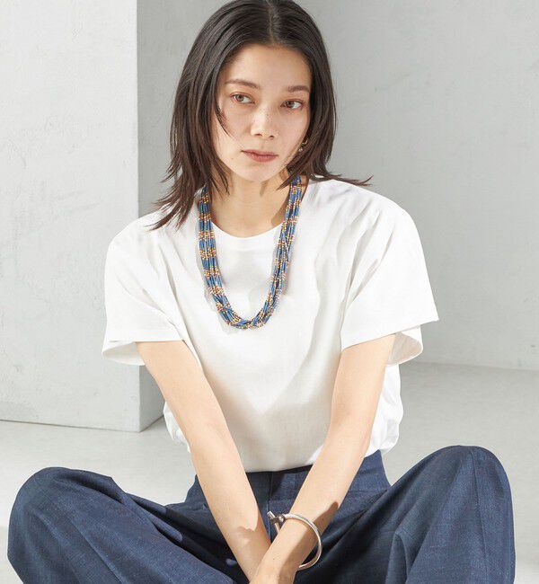 SHIPS for women「《一部追加予約》〈接触冷感〉ポンチ ドルマン TEE」|Tシャツ・カットソー|