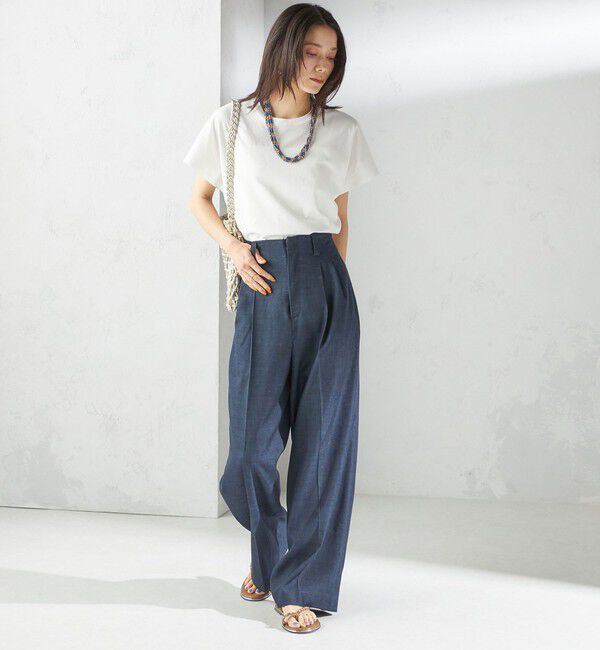 SHIPS for women「《一部追加予約》〈接触冷感〉ポンチ ドルマン TEE」|Tシャツ・カットソー|