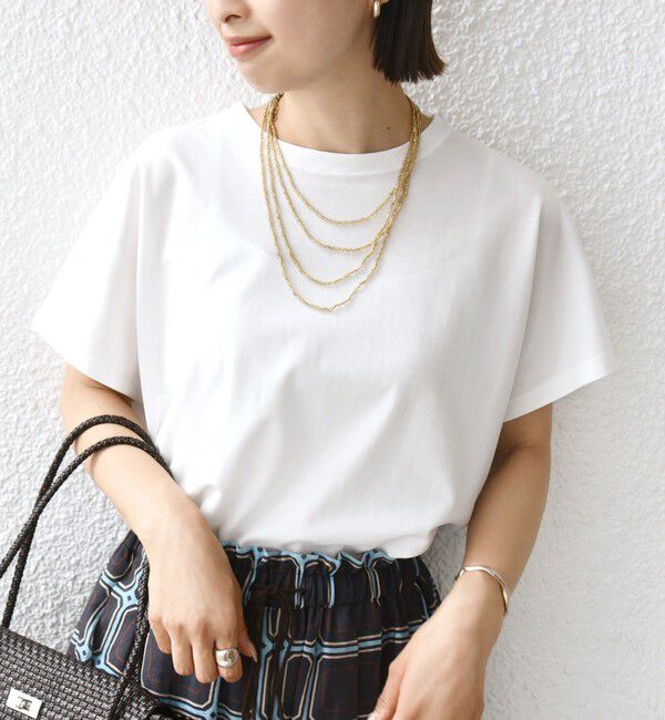 SHIPS for women「《一部追加予約》〈接触冷感〉ポンチ ドルマン TEE」|Tシャツ・カットソー|