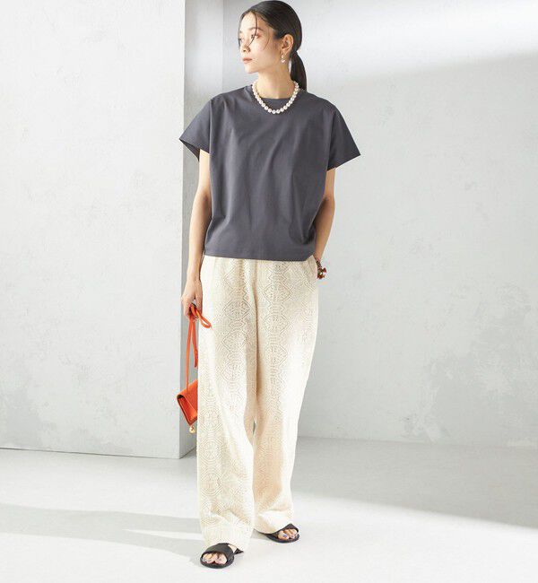 SHIPS for women「《一部追加予約》〈接触冷感〉ポンチ ドルマン TEE」|Tシャツ・カットソー|