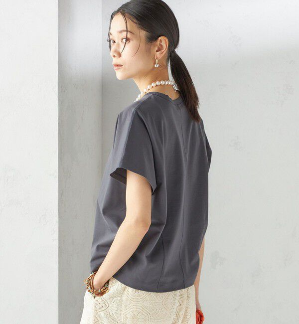 SHIPS for women「《一部追加予約》〈接触冷感〉ポンチ ドルマン TEE」|Tシャツ・カットソー|