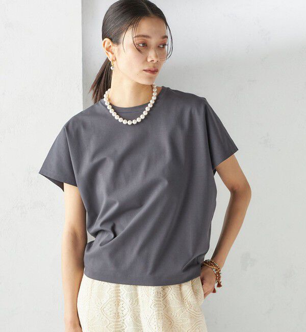 SHIPS for women「《一部追加予約》〈接触冷感〉ポンチ ドルマン TEE」|Tシャツ・カットソー|