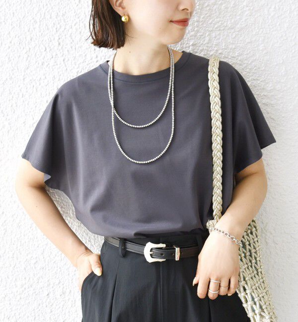 SHIPS for women「《一部追加予約》〈接触冷感〉ポンチ ドルマン TEE」|Tシャツ・カットソー|